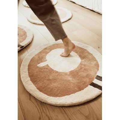 Tapis enfant rond épais, Coton bio GOTS, MOUTON BLEUU STUDIO