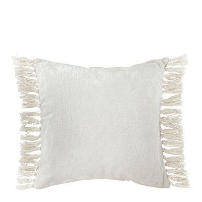 Housse de coussin PAULA en velours irisé BLANC D’IVOIRE