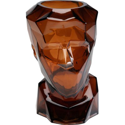 Vase Prisma visage marron 30cm KARE DESIGN