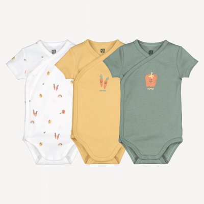 Lot de 3 bodies naissance manches courtes imprimés LA REDOUTE COLLECTIONS