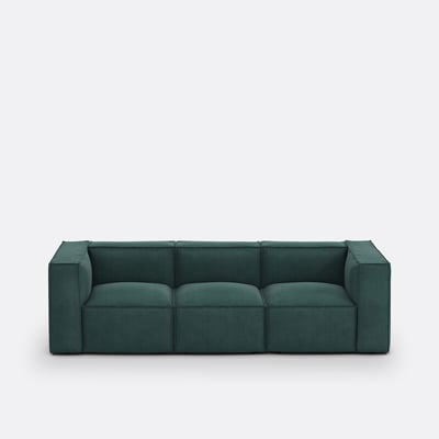 Canapé modulable, 3 places, en velours côtelé fines côtes, SEVEN LA REDOUTE INTERIEURS