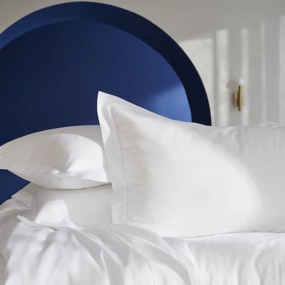 Taies d'oreiller satin de coton Jacquard ELITE lot de 2 MPC MAISON