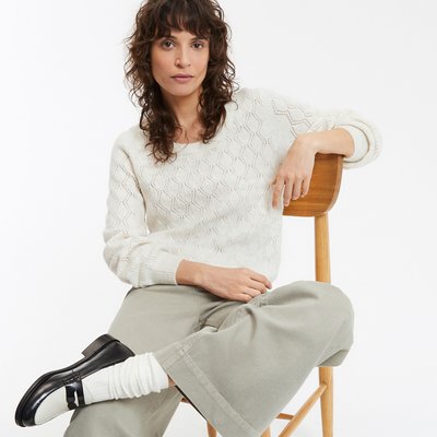 Pull col rond en grosse maille LA REDOUTE COLLECTIONS