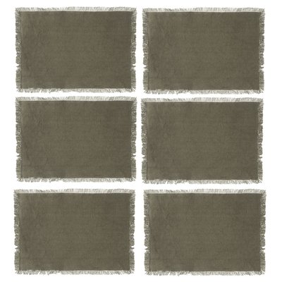 Lot de 6 Sets de table Maha en coton TOILINUX