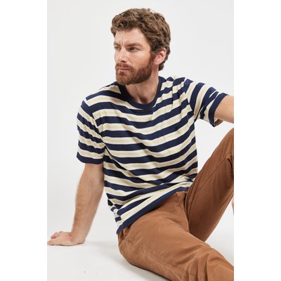 T-shirt rayé en coton et lin ARMOR-LUX
