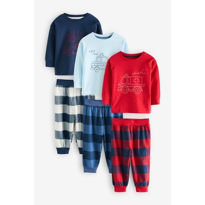 Pyjamas bas tissé aux carreaux, lot de 3 NEXT