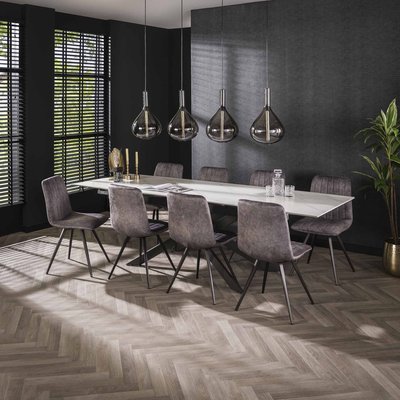 Table en céramique blanche extensible 180-260 cm GALWAY PIER IMPORT