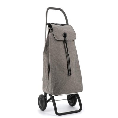 ECOIMAX - Chariot de course - 2 roues - Beige - Écologique et moderne, châssis léger en aluminium recyclé, sac en tissu recyclé imperméable ROLSER