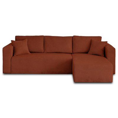 Canapé d'Angle Convertible en Velours texturé 4 places - TOPAZE LISA DESIGN