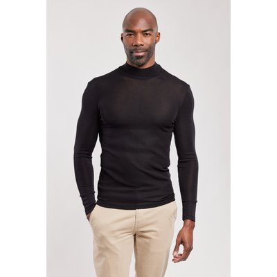 T-shirt manches longues col haut - laine et soie ARMOR-LUX