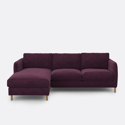 Sofá rinconero izquierdo de terciopelo, Loméo LA REDOUTE INTERIEURS
