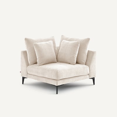 Canapé d'angle en polyester coton, MODERNISTE EMMANUEL GALLINA X AM.PM