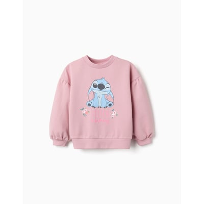 Sweat en coton avec imprimé Stitch et épaules tombantes ZIPPY