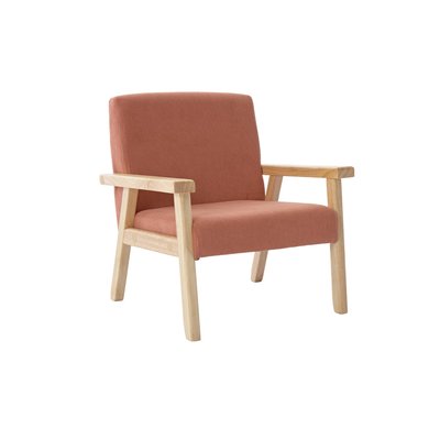 Fauteuil scandinave enfant velours côtelé et bois d'hévéa ISAK KID SWEEEK