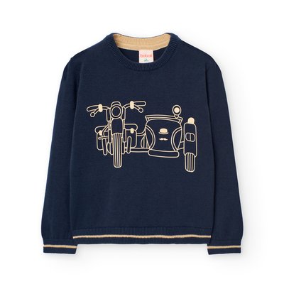 Pull en coton avec dessin sur le devant BOBOLI