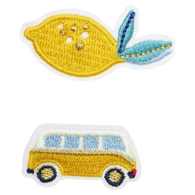Broche brodée CITRON ET VAN DRAEGER PARIS