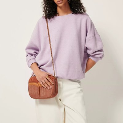 Sac zippé en cuir, bandoulière chaîne DIVINE SUEDE SESSUN