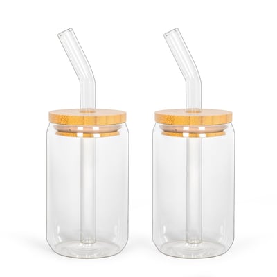 Set de 2 verres avec pailles LIVOO