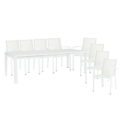 Table de jardin extensible 180/240 et 8 chaises empilables - AVIGNON HELLIN, DEPUIS 1862