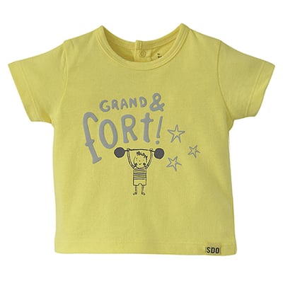 T-shirt bebe manches courtes grand et fort SUCRE D'ORGE
