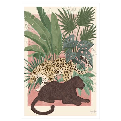 Poster black and white panthers HEXOA