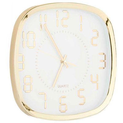 Horloge murale doré 31x31x4.5cm WADIGA