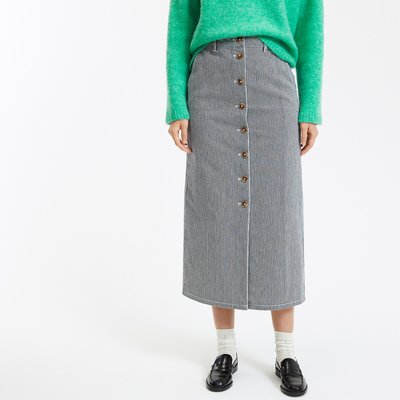 Jupe droite boutonnée rayée LA REDOUTE COLLECTIONS