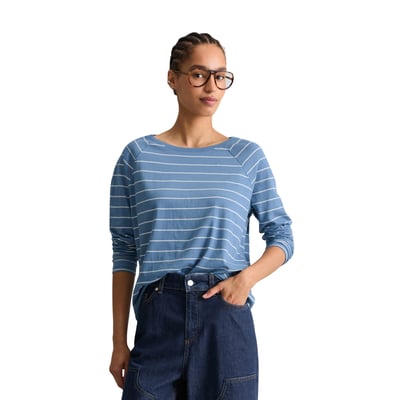 T-shirt long rayé relaxed en jersey à mailles lâches MARC O’POLO DENIM
