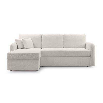 Canapé d'Angle Convertible en Tissu bouclette 4 places - POCATELLO LISA DESIGN