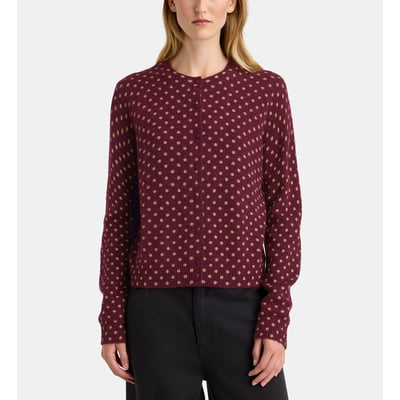 Cardigan droit dionne dot pois maille laine GALERIES LAFAYETTE
