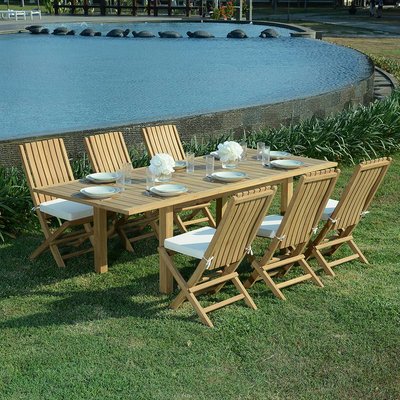 Salon de jardin teck massif Kythira, 6 places TECK ATTITUDE