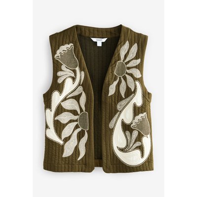 Veste sans manches bohème matelassée brodée NEXT