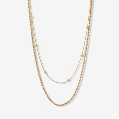 Set de 2 colliers chaine dorée en acier inoxydable BALABOOSTE