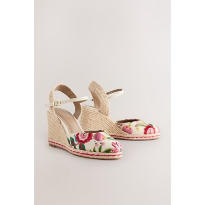 Espadrilles compensées brodées NEXT