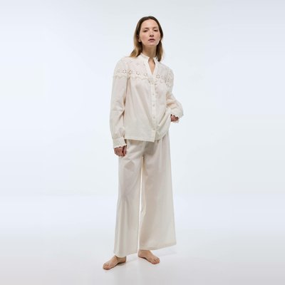 Pyjama en coton BIO avec broderies anglaises MONOPRIX