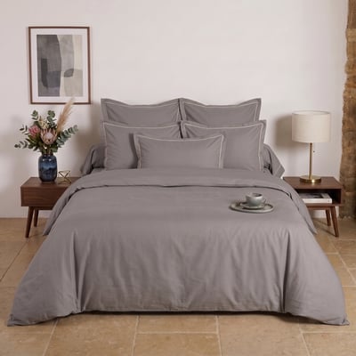 Housse De Couette Uni Percale De Coton - UNIS PERCALE TRADITION DES VOSGES