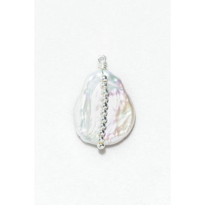 Grand pendentif Cauri - Argent Perle de culture YAY PARIS