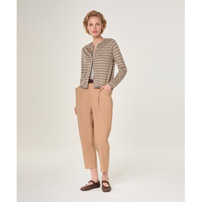 Cardigan rayé en coton et soie RODIER