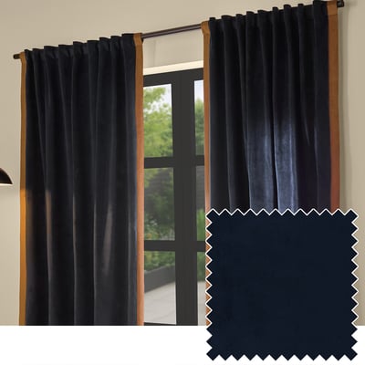 MADE.COM Audley Fully Lined Matt Velour Tab Top Curtains MADE