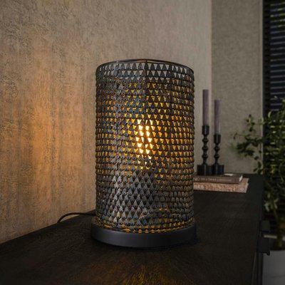 Lampe à poser en métal effet maille TRIBECA PIER IMPORT