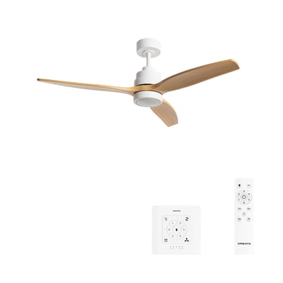 Ventilateur de plafond 40W  avec lumière avec contrôleur mural WIND STYLANCE NATURAL WOOD CREATE