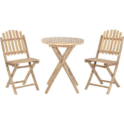 Ensemble pliant en bambou pour jardin terrasse élégante RECOLLECTION