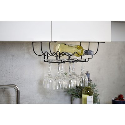Rangement de placard cuisine - Porte bouteilles et verre WENKO