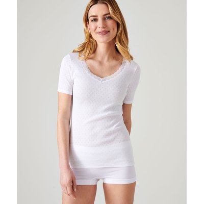 Lot de 2 t-shirts maille jacquard et dentelle DAMART