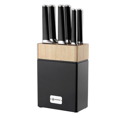 Bloc de 6 couteaux en acier noir - "Sirius" LAGUIOLE CUISSON