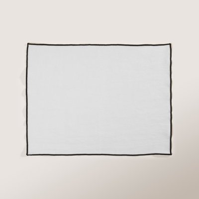 Set de table Carlina  en 100% lin lavé légèrement froissé Beige 35x45 cm MADURA