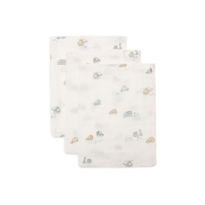Lot de 3 gants de toilette gaze de coton On The Go JOLLEIN
