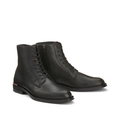 Core Leather Ankle Boots with Laces TOMMY HILFIGER