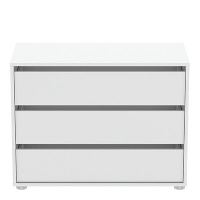 Commode 3 Tiroirs Blanche L80cm - Blokty CALICOSY
