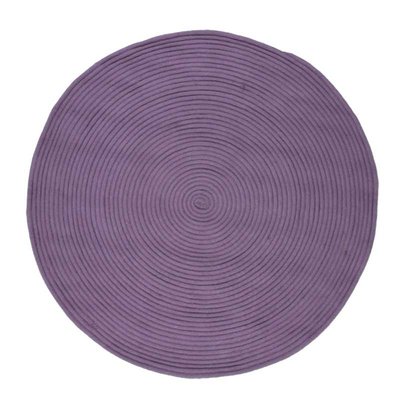 Tapis de salon en coton réversible effet cordage lilas TAMTAM THE DECO FACTORY